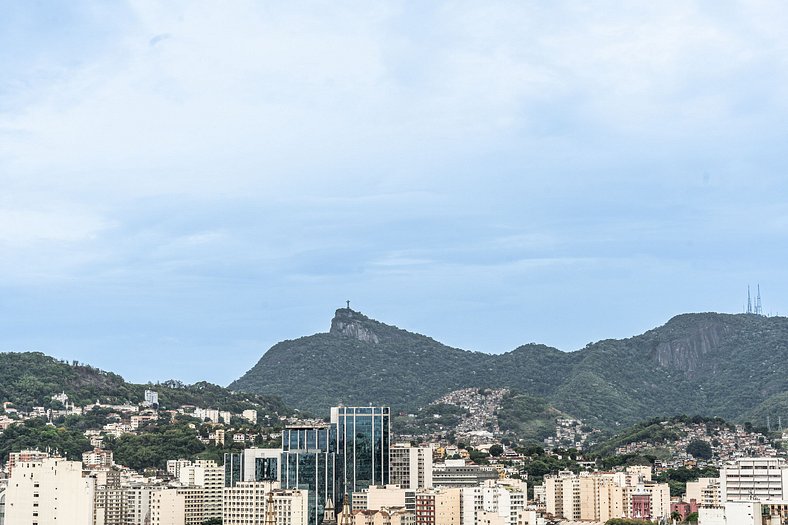 Studio Confort no Centro com Vista para o Cristo